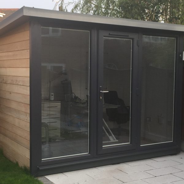 3m x 2.4m Hampton Grey Office with WRC panel2