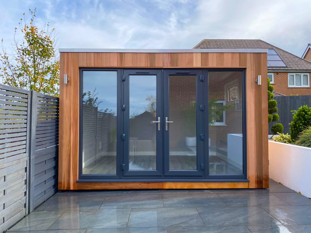 3.6m x 3m contemporary cubed with outside lights