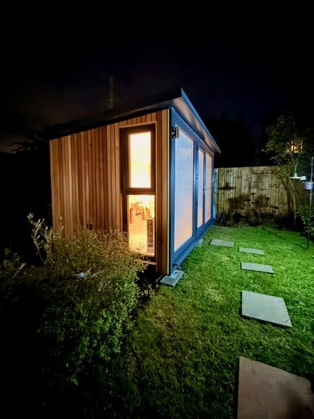 Hampton at night opening window